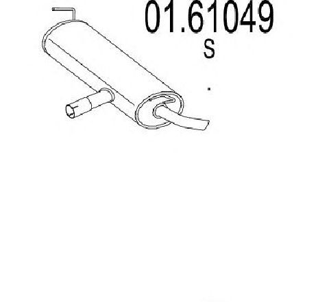 Toba esapament finala MTS 01.61049</br>Piesa auto pentru Sistemul de esapament Toba esapament finala MTS 01.61049</br>Piesa auto pentru Sistemul de esapament