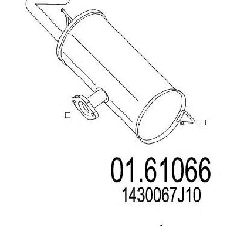 Toba esapament finala MTS 01.61066</br>Piesa auto pentru Sistemul de esapament Toba esapament finala MTS 01.61066</br>Piesa auto pentru Sistemul de esapament
