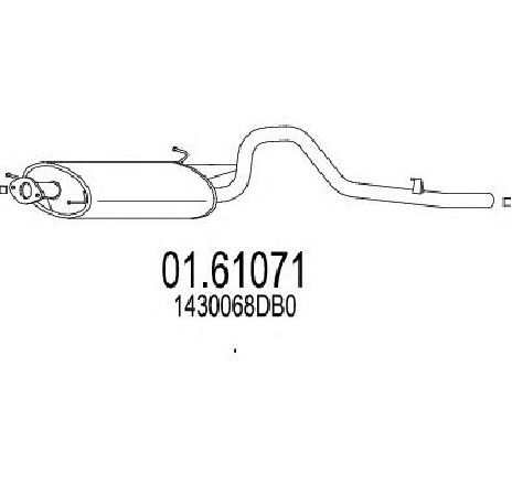 Toba esapament finala MTS 01.61071</br>Piesa auto pentru Sistemul de esapament Toba esapament finala MTS 01.61071</br>Piesa auto pentru Sistemul de esapament
