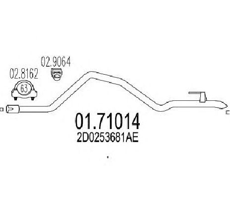 Racord evacuare MTS 01.71014</br>Piesa auto pentru Piese de montaj individuale Racord evacuare MTS 01.71014</br>Piesa auto pentru Piese de montaj individuale