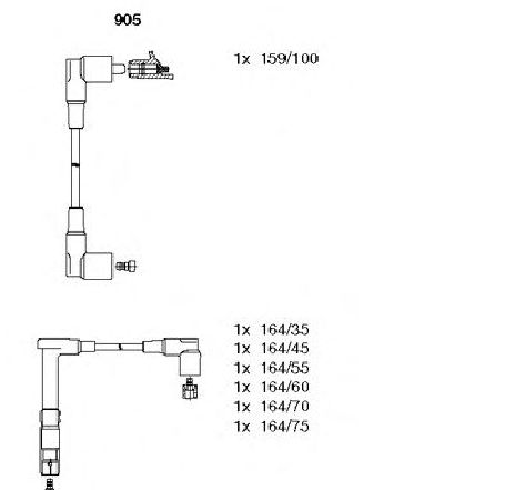 Set cablaj aprinder BREMI 905</br>Piesa auto pentru Categorii Set cablaj aprinder BREMI 905</br>Piesa auto pentru Categorii