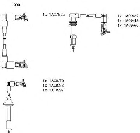 Set cablaj aprinder BREMI 909</br>Piesa auto pentru Categorii Set cablaj aprinder BREMI 909</br>Piesa auto pentru Categorii