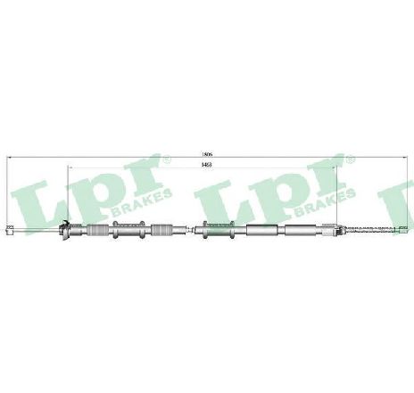 Cablu, frana de parcare LPR C0168B</br>Piesa auto pentru Sistem de franare Cablu, frana de parcare LPR C0168B</br>Piesa auto pentru Sistem de franare