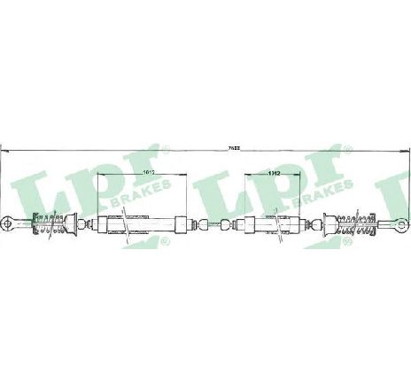 Cablu, frana de parcare LPR C0196B</br>Piesa auto pentru Sistem de franare Cablu, frana de parcare LPR C0196B</br>Piesa auto pentru Sistem de franare