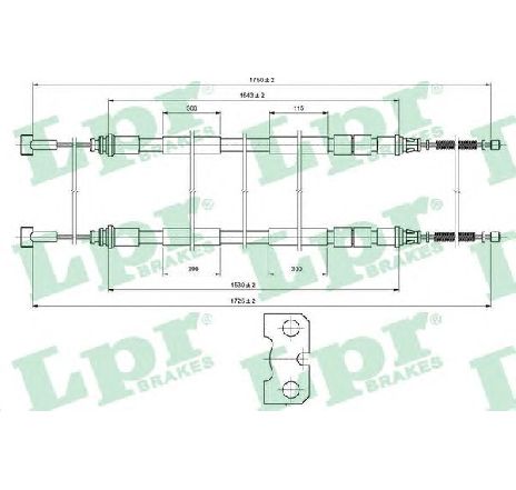 Cablu, frana de parcare LPR C0232B</br>Piesa auto pentru Sistem de franare Cablu, frana de parcare LPR C0232B</br>Piesa auto pentru Sistem de franare