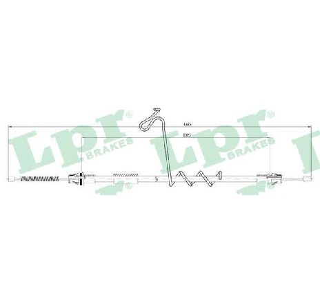 Cablu, frana de parcare LPR C0286B</br>Piesa auto pentru Sistem de franare Cablu, frana de parcare LPR C0286B</br>Piesa auto pentru Sistem de franare