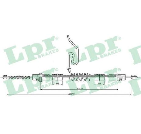 Cablu, frana de parcare LPR C0288B</br>Piesa auto pentru Sistem de franare Cablu, frana de parcare LPR C0288B</br>Piesa auto pentru Sistem de franare
