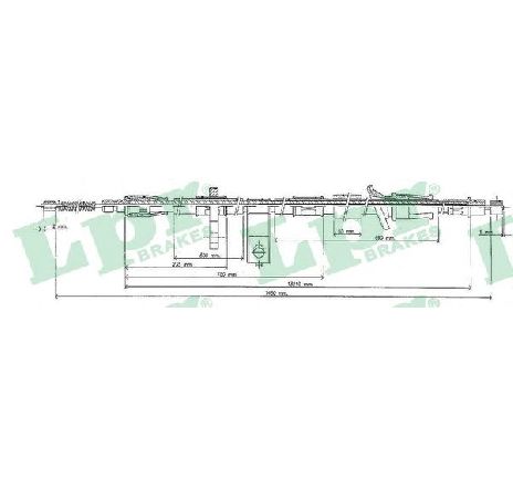Cablu, frana de parcare LPR C0320B</br>Piesa auto pentru Sistem de franare Cablu, frana de parcare LPR C0320B</br>Piesa auto pentru Sistem de franare
