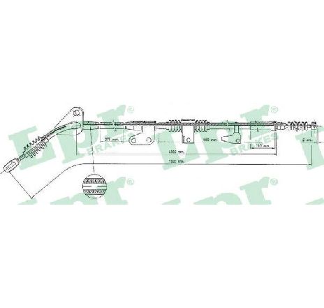 Cablu, frana de parcare LPR C0392B</br>Piesa auto pentru Sistem de franare Cablu, frana de parcare LPR C0392B</br>Piesa auto pentru Sistem de franare