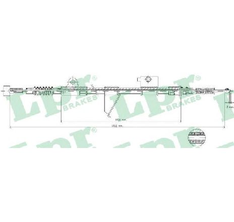 Cablu, frana de parcare LPR C0514B</br>Piesa auto pentru Sistem de franare Cablu, frana de parcare LPR C0514B</br>Piesa auto pentru Sistem de franare