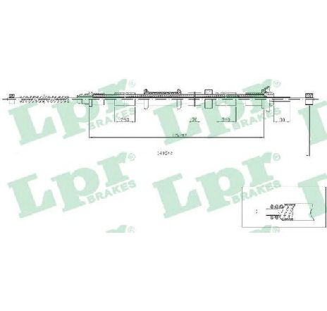 Cablu, frana de parcare LPR C0518B</br>Piesa auto pentru Sistem de franare Cablu, frana de parcare LPR C0518B</br>Piesa auto pentru Sistem de franare