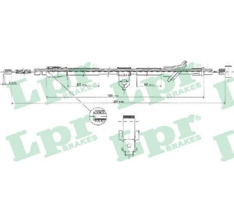Cablu, frana de parcare LPR C0529B</br>Piesa auto pentru Sistem de franare Cablu, frana de parcare LPR C0529B</br>Piesa auto pentru Sistem de franare