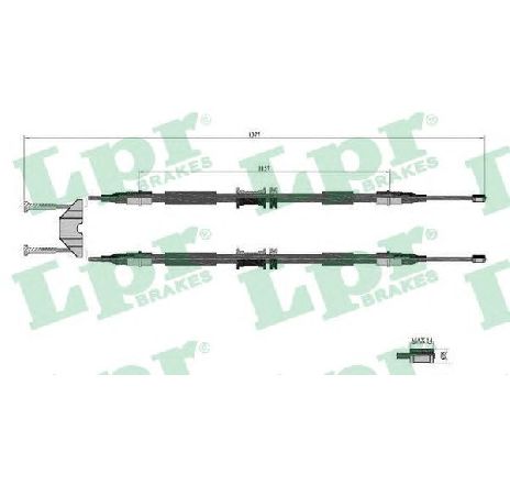 Cablu, frana de parcare LPR C0595B</br>Piesa auto pentru Sistem de franare Cablu, frana de parcare LPR C0595B</br>Piesa auto pentru Sistem de franare