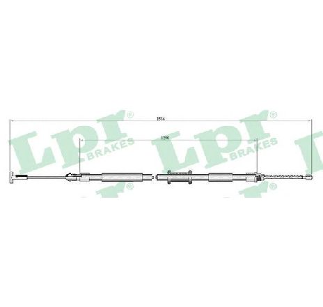 Cablu, frana de parcare LPR C0601B</br>Piesa auto pentru Sistem de franare Cablu, frana de parcare LPR C0601B</br>Piesa auto pentru Sistem de franare