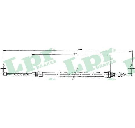 Cablu, frana de parcare LPR C0726B</br>Piesa auto pentru Sistem de franare Cablu, frana de parcare LPR C0726B</br>Piesa auto pentru Sistem de franare