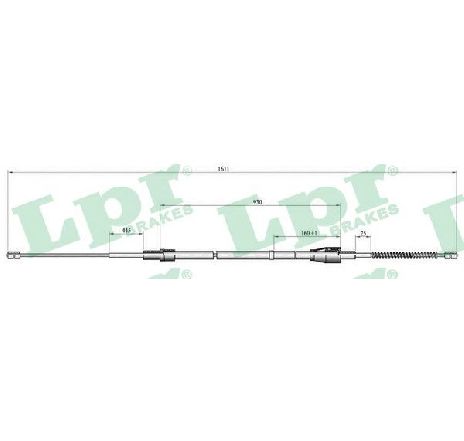 Cablu, frana de parcare LPR C0809B</br>Piesa auto pentru Sistem de franare Cablu, frana de parcare LPR C0809B</br>Piesa auto pentru Sistem de franare