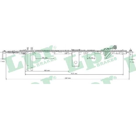 Cablu, frana de parcare LPR C0831B</br>Piesa auto pentru Sistem de franare Cablu, frana de parcare LPR C0831B</br>Piesa auto pentru Sistem de franare