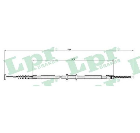 Cablu, frana de parcare LPR C0843B</br>Piesa auto pentru Sistem de franare Cablu, frana de parcare LPR C0843B</br>Piesa auto pentru Sistem de franare