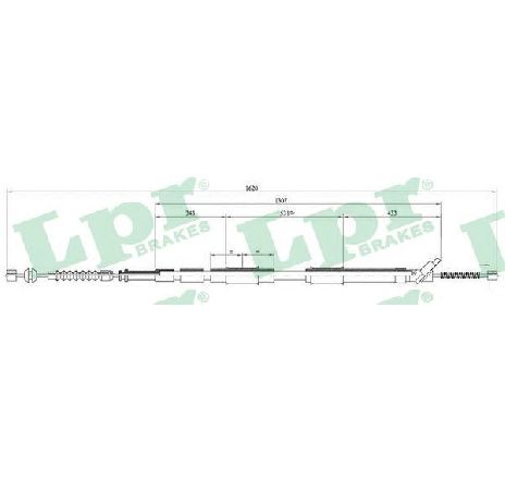 Cablu, frana de parcare LPR C0873B</br>Piesa auto pentru Sistem de franare Cablu, frana de parcare LPR C0873B</br>Piesa auto pentru Sistem de franare