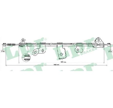 Cablu, frana de parcare LPR C0896B</br>Piesa auto pentru Sistem de franare Cablu, frana de parcare LPR C0896B</br>Piesa auto pentru Sistem de franare