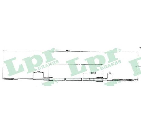 Cablu, frana de parcare LPR C0950B</br>Piesa auto pentru Sistem de franare Cablu, frana de parcare LPR C0950B</br>Piesa auto pentru Sistem de franare