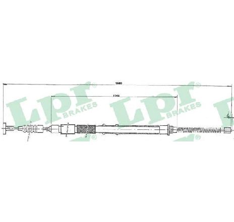 Cablu, frana de parcare LPR C1241B</br>Piesa auto pentru Sistem de franare Cablu, frana de parcare LPR C1241B</br>Piesa auto pentru Sistem de franare