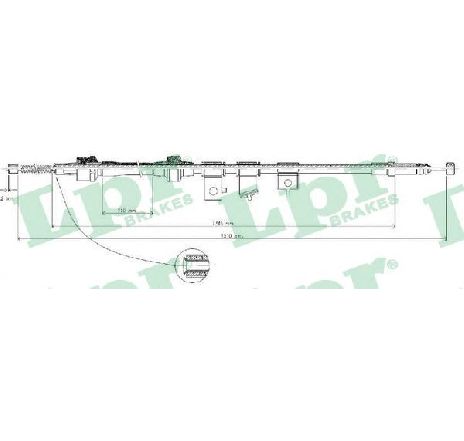 Cablu, frana de parcare LPR C1293B</br>Piesa auto pentru Sistem de franare Cablu, frana de parcare LPR C1293B</br>Piesa auto pentru Sistem de franare