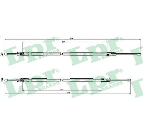 Cablu, frana de parcare LPR C1399B</br>Piesa auto pentru Sistem de franare Cablu, frana de parcare LPR C1399B</br>Piesa auto pentru Sistem de franare
