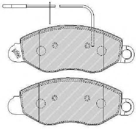 Set placute frana,frana disc FERODO FVR1616 Set placute frana,frana disc FERODO FVR1616