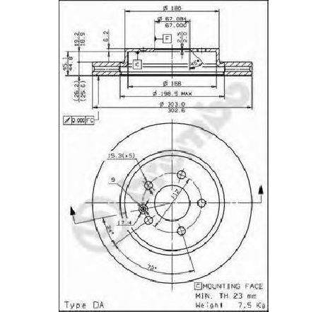 Disc frana BREMBO 09.7823.10 Disc frana BREMBO 09.7823.10