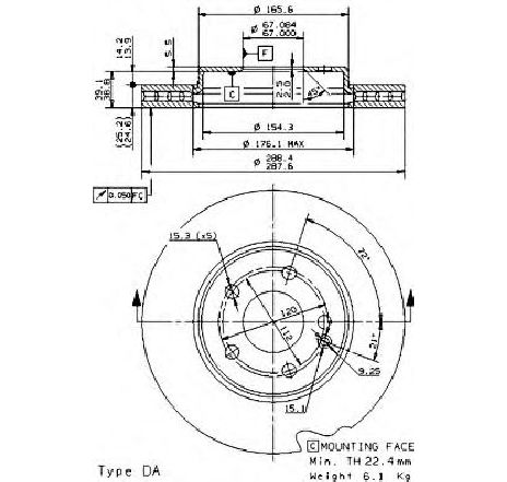 Disc frana BREMBO 09.8681.11 Disc frana BREMBO 09.8681.11