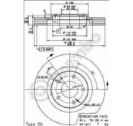 Disc frana BREMBO 09.9129.10 Disc frana BREMBO 09.9129.10
