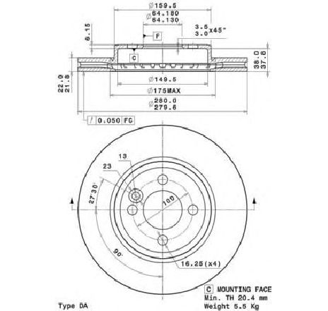 Disc frana BREMBO 09.A761.11 Disc frana BREMBO 09.A761.11