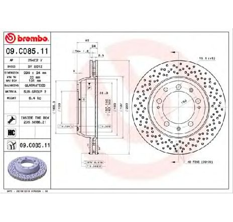 Disc frana BREMBO 09.C085.11 Disc frana BREMBO 09.C085.11