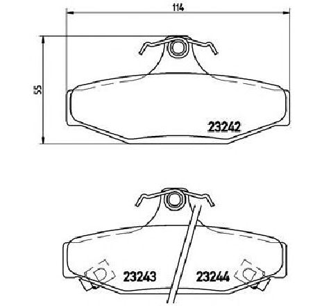 Set placute frana,frana disc BREMBO P 15 004 Set placute frana,frana disc BREMBO P 15 004