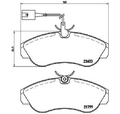 Set placute frana,frana disc BREMBO P 23 084 Set placute frana,frana disc BREMBO P 23 084