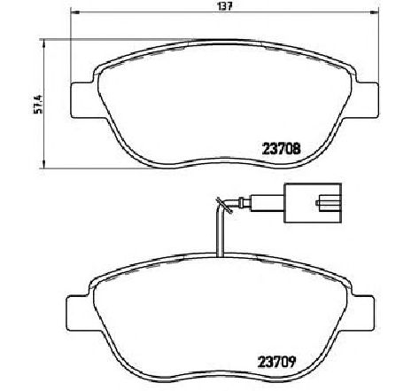 Set placute frana,frana disc BREMBO P 23 087 Set placute frana,frana disc BREMBO P 23 087