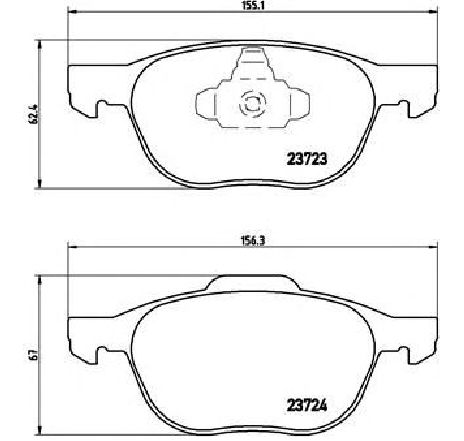Set placute frana,frana disc BREMBO P 24 061 Set placute frana,frana disc BREMBO P 24 061