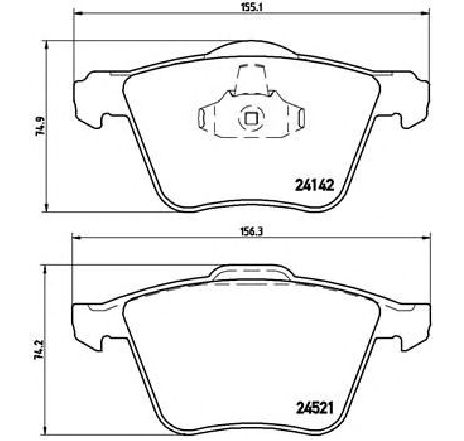 Set placute frana,frana disc BREMBO P 24 077 Set placute frana,frana disc BREMBO P 24 077