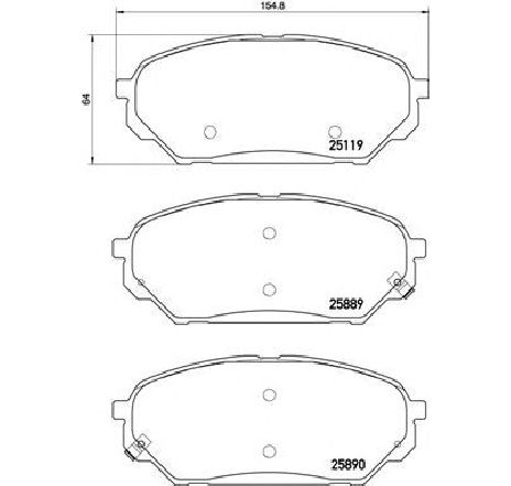 Set placute frana,frana disc BREMBO P 30 071 Set placute frana,frana disc BREMBO P 30 071