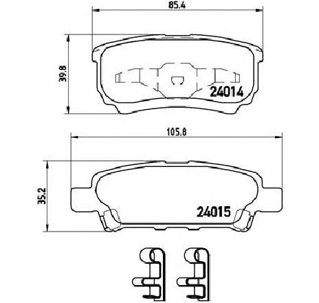 Set placute frana,frana disc BREMBO P 54 034 Set placute frana,frana disc BREMBO P 54 034