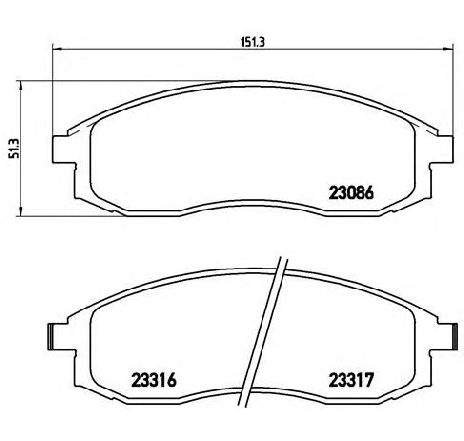 Set placute frana,frana disc BREMBO P 54 037 Set placute frana,frana disc BREMBO P 54 037