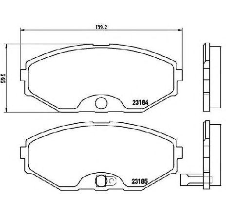 Set placute frana,frana disc BREMBO P 56 045 Set placute frana,frana disc BREMBO P 56 045