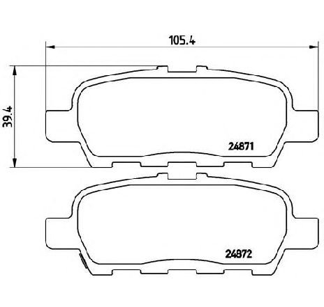 Set placute frana,frana disc BREMBO P 56 068 Set placute frana,frana disc BREMBO P 56 068
