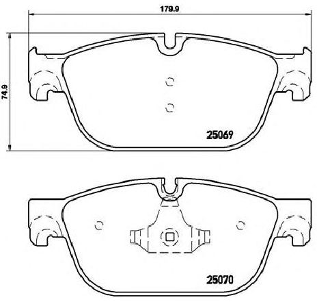 Set placute frana,frana disc BREMBO P 61 107 Set placute frana,frana disc BREMBO P 61 107