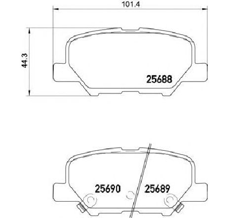 Set placute frana,frana disc BREMBO P 61 111 Set placute frana,frana disc BREMBO P 61 111