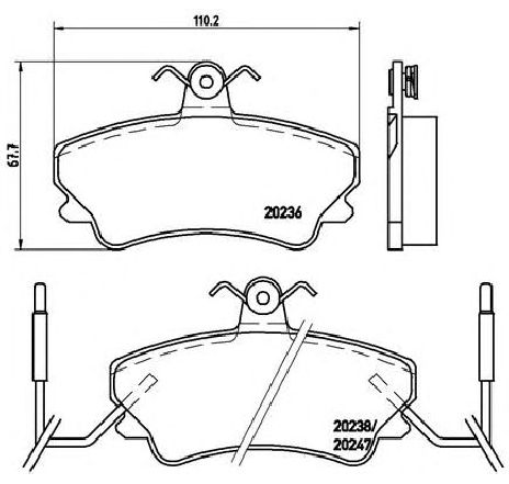 Set placute frana,frana disc BREMBO P 68 019 Set placute frana,frana disc BREMBO P 68 019