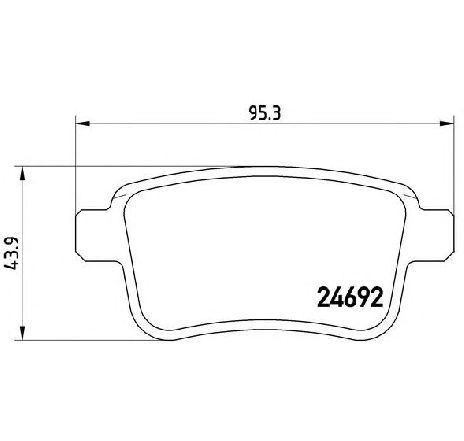 Set placute frana,frana disc BREMBO P 68 043 Set placute frana,frana disc BREMBO P 68 043