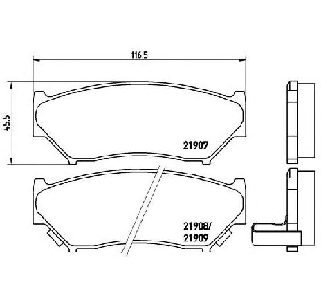 Set placute frana,frana disc BREMBO P 79 008 Set placute frana,frana disc BREMBO P 79 008