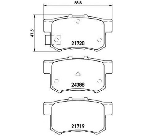 Set placute frana,frana disc BREMBO P 79 027 Set placute frana,frana disc BREMBO P 79 027